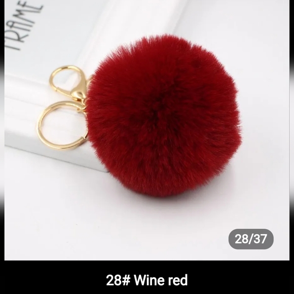 *Beautiful Lush Fur Pom Pom KeyChain/Purse Charm - Picture 12 of 12